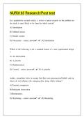NUR3165 Research Post Test Questions and Answers &vert; Nursing Research Assessment &vert; Exam Revision Guide