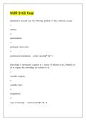 NUR3165 Nursing Research Final Exam Questions and Answers &vert; Complete Revision Notes & Study Guide
