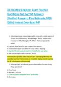 DC Hoisting Engineer Exam Practice &NewLine;Questions And Correct Answers &NewLine;&lpar;Verified Answers&rpar; Plus Rationale 2026 &NewLine;Q&A&vert; Instant Download Pdf 