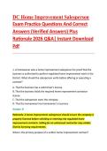 DC Home Improvement Salesperson &NewLine;Exam Practice Questions And Correct &NewLine;Answers &lpar;Verified Answers&rpar; Plus &NewLine;Rationale 2026 Q&A&vert; Instant Download &NewLine;Pdf 