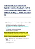DC Horizontal Directional Drilling &NewLine;Operator Exam Practice Questions And &NewLine;Correct Answers &lpar;Verified Answers&rpar; Plus &NewLine;Rationale 2026 Q&A&vert; Instant Download &NewLine;Pdf 