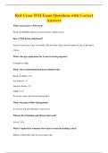 Red Cross WSI Exam Questions with Correct&NewLine;Answers
