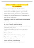 Red Cross WSI test review Questions with&NewLine;Correct Answers