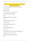Raft & Sea Survival KSV2 Exam 1 Questions&NewLine;with Correct Answers