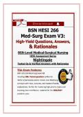 BSN HESI 266 Med-Surg Exam V3&colon; High-Yield Questions&comma; Answers&comma; & Rationales 2026&sol;2027 Update