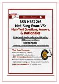 BSN HESI 266 Med-Surg Exam V5&colon; High-Yield Questions&comma; Answers&comma; & Rationales 2026&sol;2027 Update