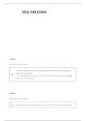 NSG 349 EXAM 1 &lpar;LATEST UPDATE WITH 100&percnt; ACCURATE SOLUTIONS&rpar; VERIFIED STUDY QUESTIONS