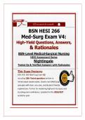 BSN HESI 266 Med-Surg Exam V4&colon; High-Yield Questions&comma; Answers&comma; & Rationales 2026&sol;2027 Update