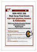 BSN HESI 266 Med-Surg Final Exam&colon; High-Yield Questions&comma; Answers&comma; & Rationales 2026&sol;2027 Update