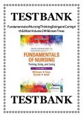 Complete Test Bank Fundamentals of Nursing Thinking Doing and Caring 4th Edition Volume 2 Wilkinson Treas &lpar;All Chapters Covered&rpar; Updated 2024