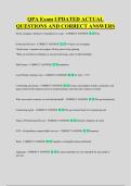 QPA Exam UPDATED ACTUAL &NewLine;QUESTIONS AND CORRECT ANSWERS