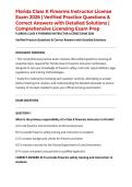 Florida Class K Firearms Instructor License Exam 2026 &vert; Verified Practice Questions & Correct Answers with Detailed Solutions &vert; Comprehensive Licensing Exam Prep