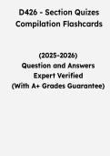 WGU D426 Section Quizzes Compilation Flashcards &vert; Questions & Verified Answers &vert; Comprehensive WGU Database Applications Exam Review Study Guide PDF &vert; 2026