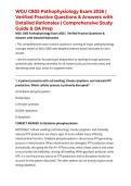 WGU C805 Pathophysiology Exam 2026 &vert; Verified Practice Questions & Answers with Detailed Rationales &vert; Comprehensive Study Guide & OA Prep