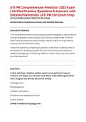 ATI PN Comprehensive Predictor 2023 Exam &vert; Verified Practice Questions & Answers with Detailed Rationales &vert; ATI PN Exit Exam Prep