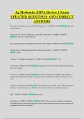 Ag Mechanics EOPA Review 1 Exam &NewLine;UPDATED QUESTIONS AND CORRECT &NewLine;ANSWERS