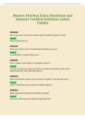 Daance Practice Exam Questions and&NewLine;Answers Verified Solutions Latest&NewLine;Update