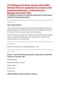 UCF Biology Exit Exam Study Guide 2026 &vert; Verified Practice Questions & Answers with Detailed Rationales &vert; Comprehensive Biology Exit Exam Prep
