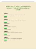 Daance FINAL PAPER Questions and&NewLine;Answers Verified Solutions Latest&NewLine;Update