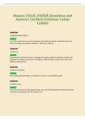 Daance FINAL PAPER Questions and&NewLine;Answers Verified Solutions Latest&NewLine;Update