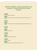 Daance Module 1 Certification Practice&NewLine;TEST Questions and Answers&NewLine;Verified Solutions Latest Update