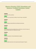 Daance Practice TEST Questions and&NewLine;Answers Verified Solutions Latest&NewLine;Update