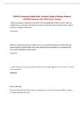 NUR 426 Community Health Exam 1 Arizona College of Nursing-Phoenix&vert;&NewLine;UPDATED Questions with 100&percnt; Correct Answers