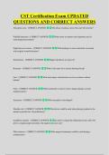 CST Certification Exam UPDATED &NewLine;QUESTIONS AND CORRECT ANSWERS