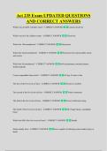 Act 235 Exam UPDATED QUESTIONS &NewLine;AND CORRECT ANSWERS