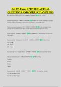Act 235 Exam UPDATED ACTUAL &NewLine;QUESTIONS AND CORRECT ANSWERS