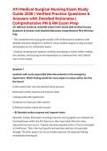 ATI Medical-Surgical Nursing Exam Study Guide 2026 &vert; Verified Practice Questions & Answers with Detailed Rationales &vert; Comprehensive PN & RN Exam Prep