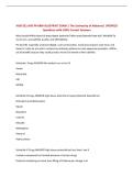 NUR 521 AVD PHARM BLUEPRINT EXAM 1 The University of Alabama&vert; UPDATED Questions with 100&percnt; Correct Answers