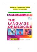 Test Bank for The Language of Medicine 13th Edition by Davi-Ellen Chabner&period; All Chapters&vert; 100&percnt; Verified Answers&vert; Isbn-978-0443107795&vert; New Edition&vert; 2025