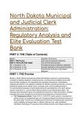 2026&sol;2027 S-Tier North Dakota Municipal & Judicial Clerk Administration Test Bank &lpar;22&plus; Elite Q&A&rpar;
