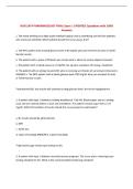 NUR 2474 PHARMACOLOGY FINAL Exam &vert; UPDATED Questions with 100&percnt; Answers