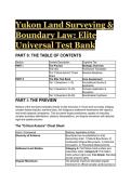 2026&sol;2027 Yukon Land Surveying & Boundary Law&colon; S-Tier Elite Test Bank &lpar;30&plus; Q&A &plus; Expert Analysis&rpar;