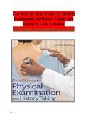 Test Bank for Bates' Guide to Physical Examination and History Taking&comma; 13th Edition &vert; Chapters 1&ndash;20 with Rationales