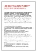 ARM 401 FINAL EXAM  300 ACTUAL QUESTIONS &NewLine;AND CORRECT ANSWERS WITH RATIONALE &NewLine;LATEST UPDATE ALREADY GRADED A&plus;