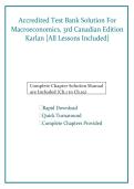 Test Bank for Macroeconomics&comma; 3rd Canadian Edition by Karlan &vert; Accredited Complete Solution