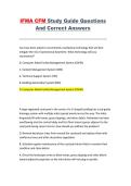IFMA Certified Facility Manager &lpar;CFM&rpar; Study Guide &ndash; Questions and Correct Answers