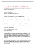 Nursing 406 Exam 1 Unit 4 &vert; UPDATED Questions with 100&percnt; Correct Answers&NewLine;