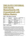 2026&sol;2027 THE ELITE UNIVERSAL TEST BANK&colon; Massachusetts CSL &lpar;Unrestricted&rpar; 10th Edition Mastery &vert; S-Tier Exam Prep with Mentor's Analysis
