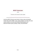 BICSI Technician Exam Questions with Answers&vert; Latest Update