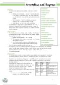 AQA GCSE Biology Revision Notes Topic 5 &lpar;Homeostasis and Response&rpar;