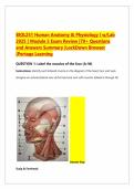 BIOL 251 Human Anatomy & Physiology I w&sol;Lab 2025 &vert; Module 5 Exam Review &vert;70&plus; Questions and Answers Summary &vert;LockDown Browser &vert;Portage Learning