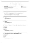 ANATOMY AND PHYSIOLOGY EXAM 2026  COMPLETE EXAM QUESTIONS AND ANSWERS 100&percnt; VERIFIED A&plus; GRADE ASSURED&excl;&excl;&excl;&excl;&excl; NEW LATEST UPDATE&excl;&excl;&excl;&excl;