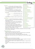 AQA GCSE Biology Revision Notes Topic 7 &lpar;Ecology&rpar;