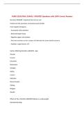 NURS-2528 &lpar;FINAL EXAM&rpar; &vert; UPDATED Questions with 100&percnt; Correct Answers&NewLine;