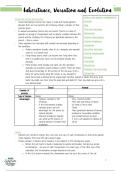 AQA GCSE Biology Revision Notes Topic 6 &lpar;Inheritance&comma; Variation and Evolution&rpar;