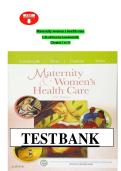 Test Bank For Maternity and Women's Health Care 13th Edition Lowdermilk &vert;All Chapters 1-37 Complete Guide &vert; Latest Update&vert; Graded A&plus;&NewLine;